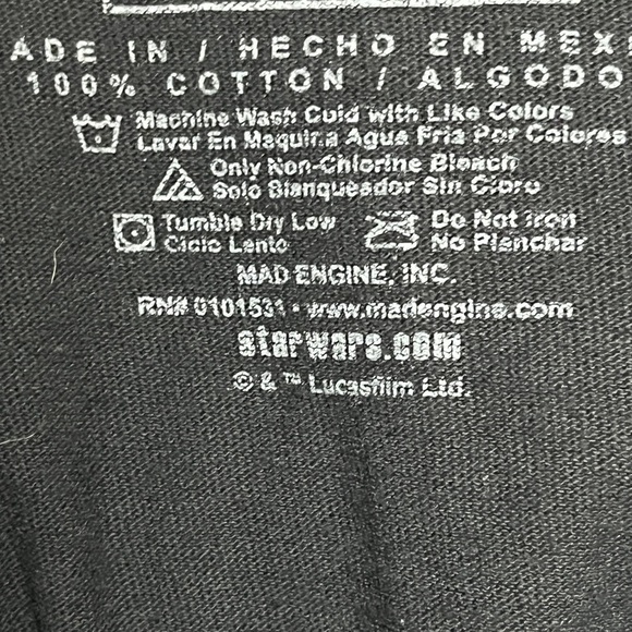 Star Wars Kylo Ren Graphic T-Shirt - Black - Size M - 100% Cotton - Picture 8 of 9